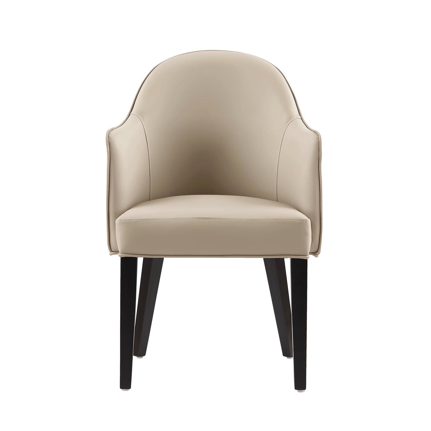 Hillman Modern Wood Vegan Leather and Velvet Armchair in Sand DC087AR2-SD
