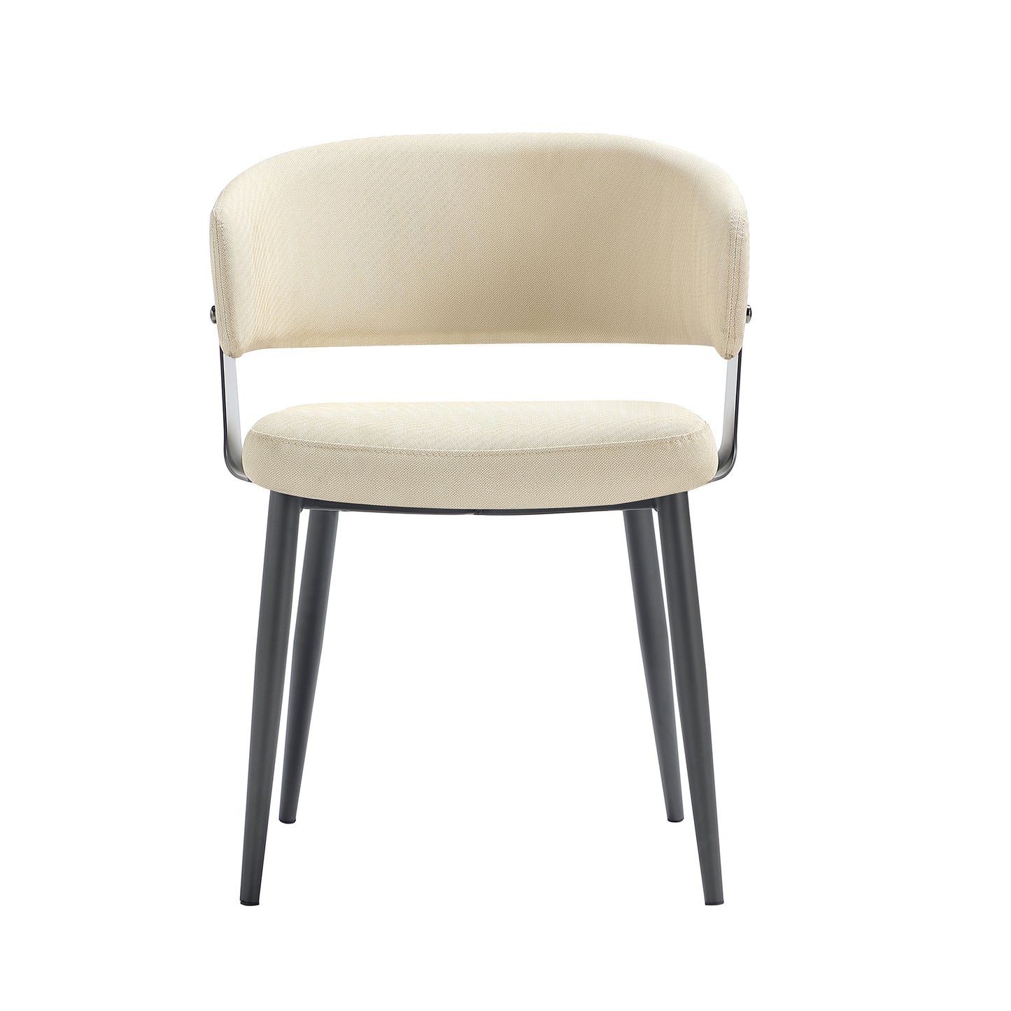 Luce Modern Metal Textured Vegan Leather Dining Chair in Sand DC097-SD