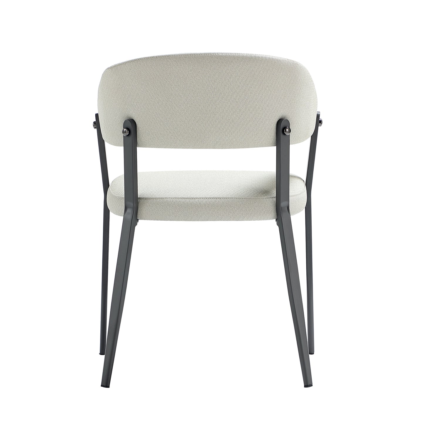 Belle Modern Metal Upholstered Dining Chair in Oatmeal DC099-OT