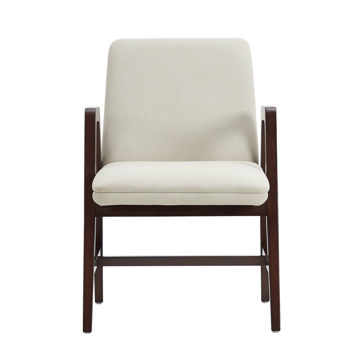 Stella Modern Wood Velvet Armchair in Cream DC101AR-CR