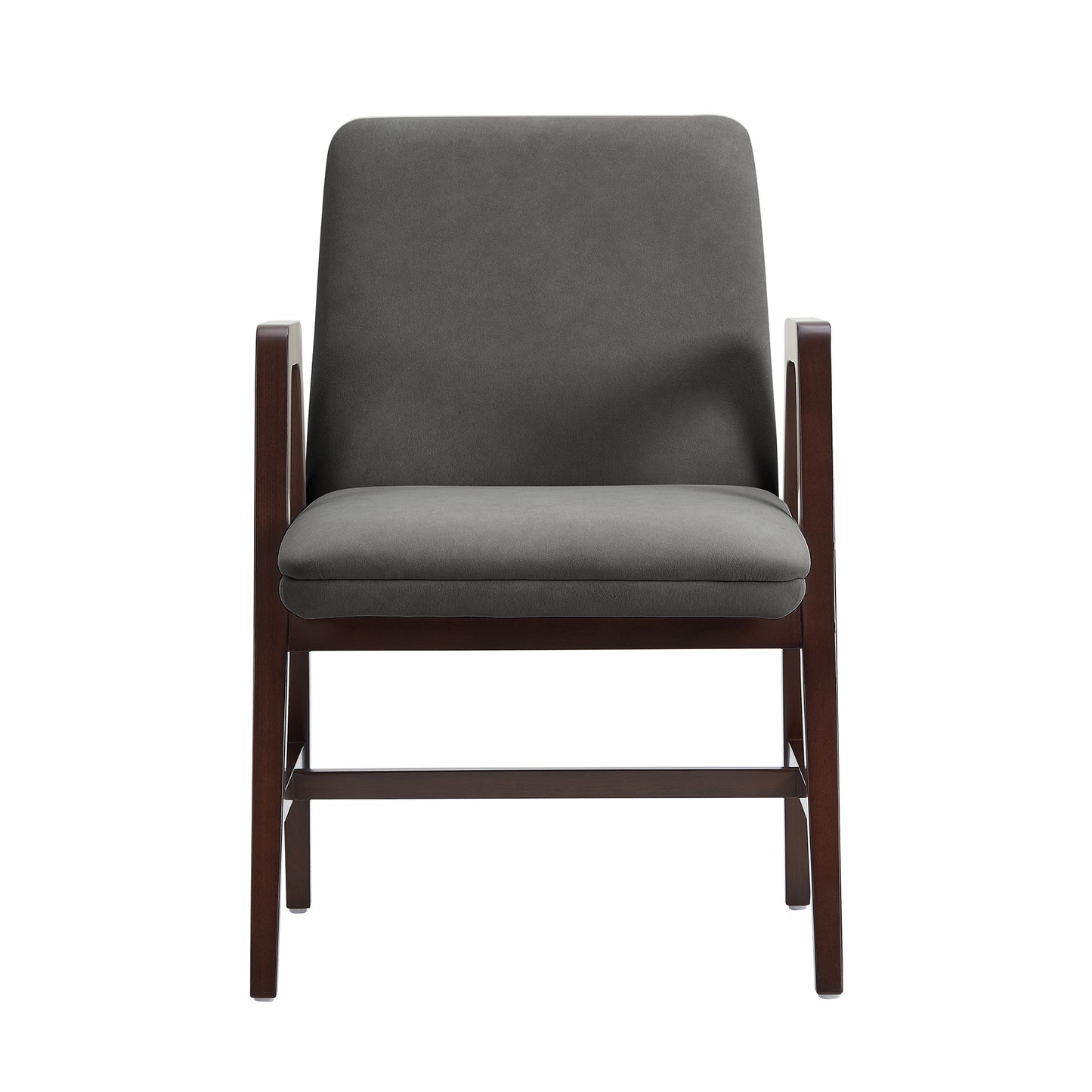 Stella Modern Wood Velvet Armchair in Graphite DC101AR-GY
