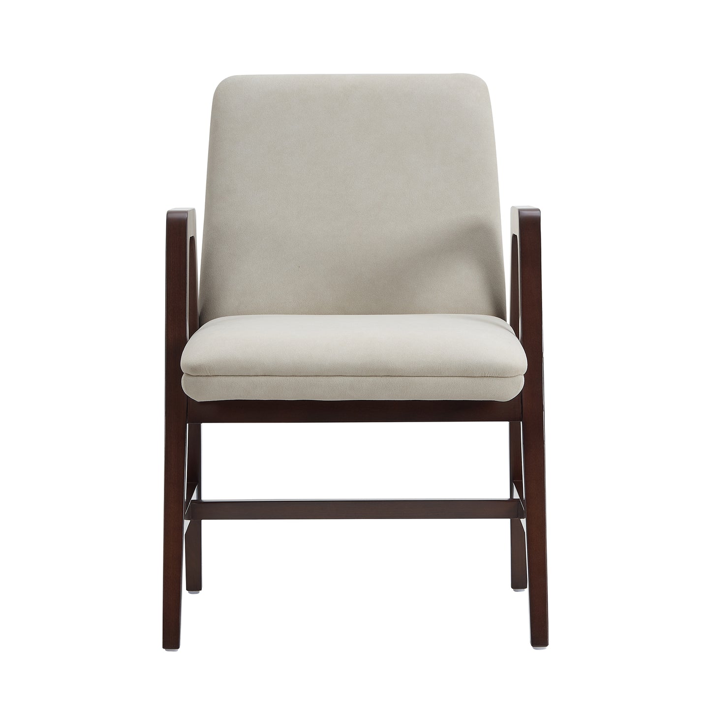 Stella Modern Wood Velvet Armchair in Champagne DC101AR-OM