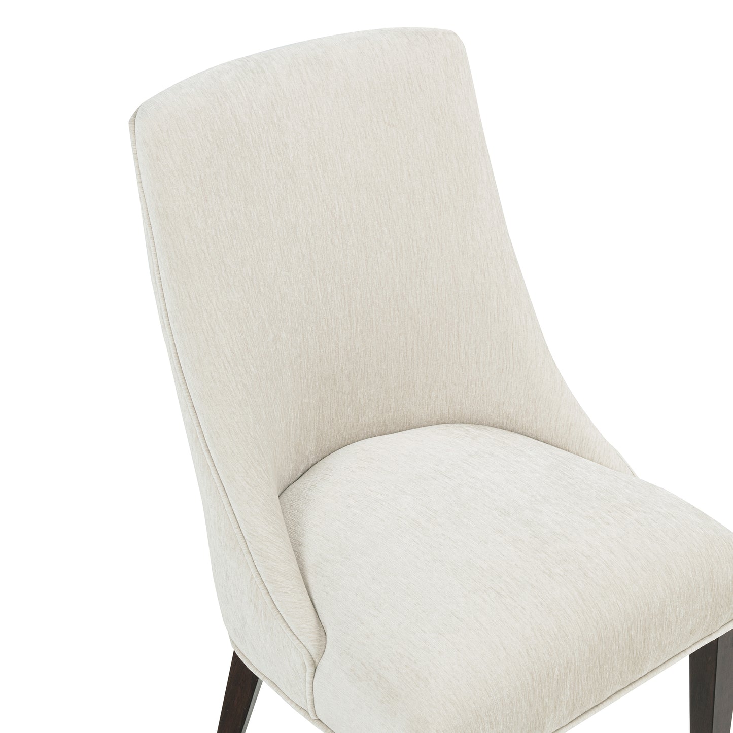 Beever Modern Wood Chenille Dining Chair in Cream - Set of 2 DC103-CR