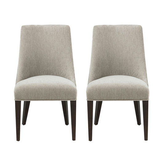 Beever Modern Wood Chenille Dining Chair in Taupe - Set of 2 DC103-TP