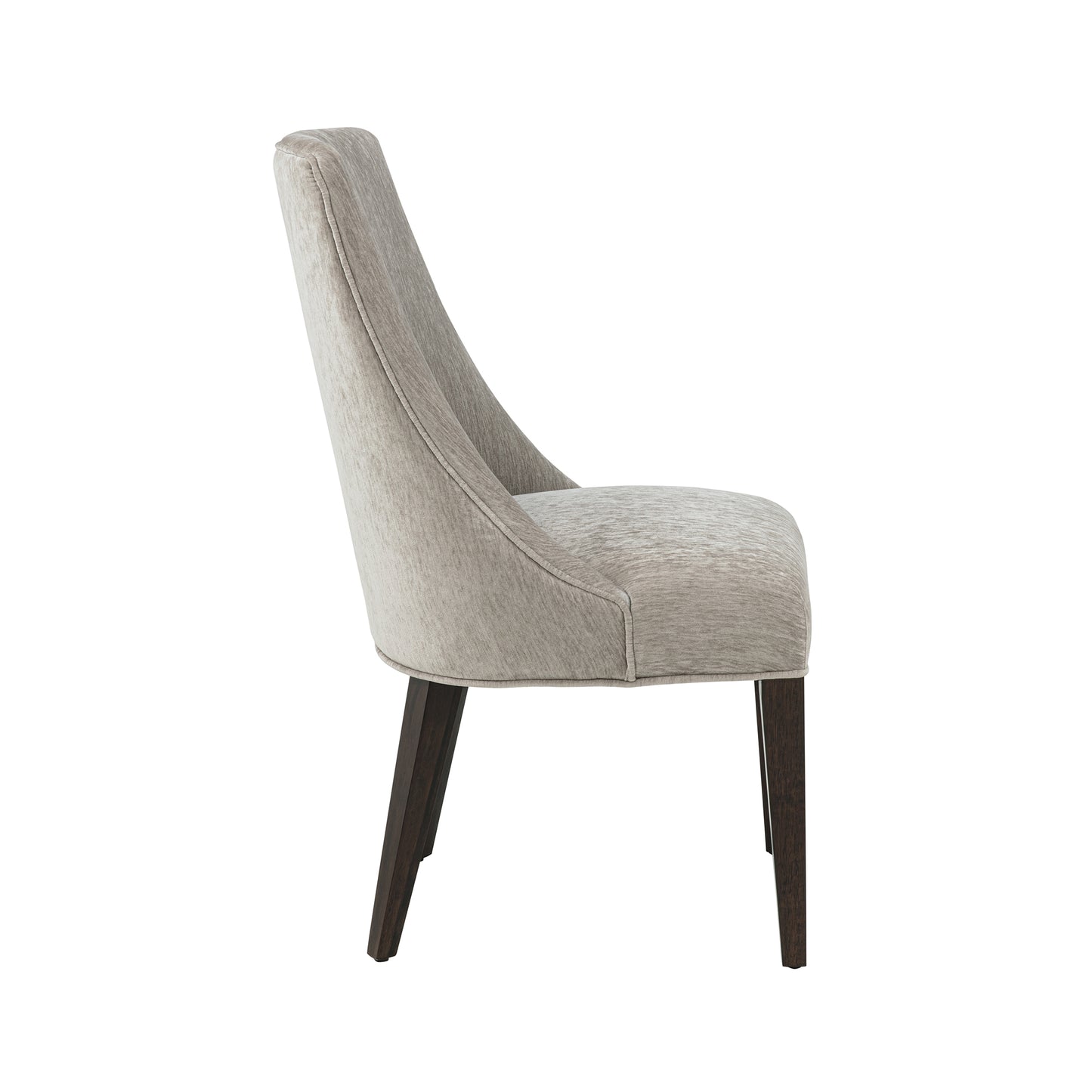 Beever Modern Wood Chenille Dining Chair in Taupe - Set of 2 DC103-TP