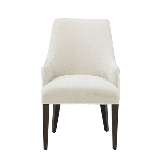 Beever Modern Wood Chenille Armchair in Cream DC103AR-CR