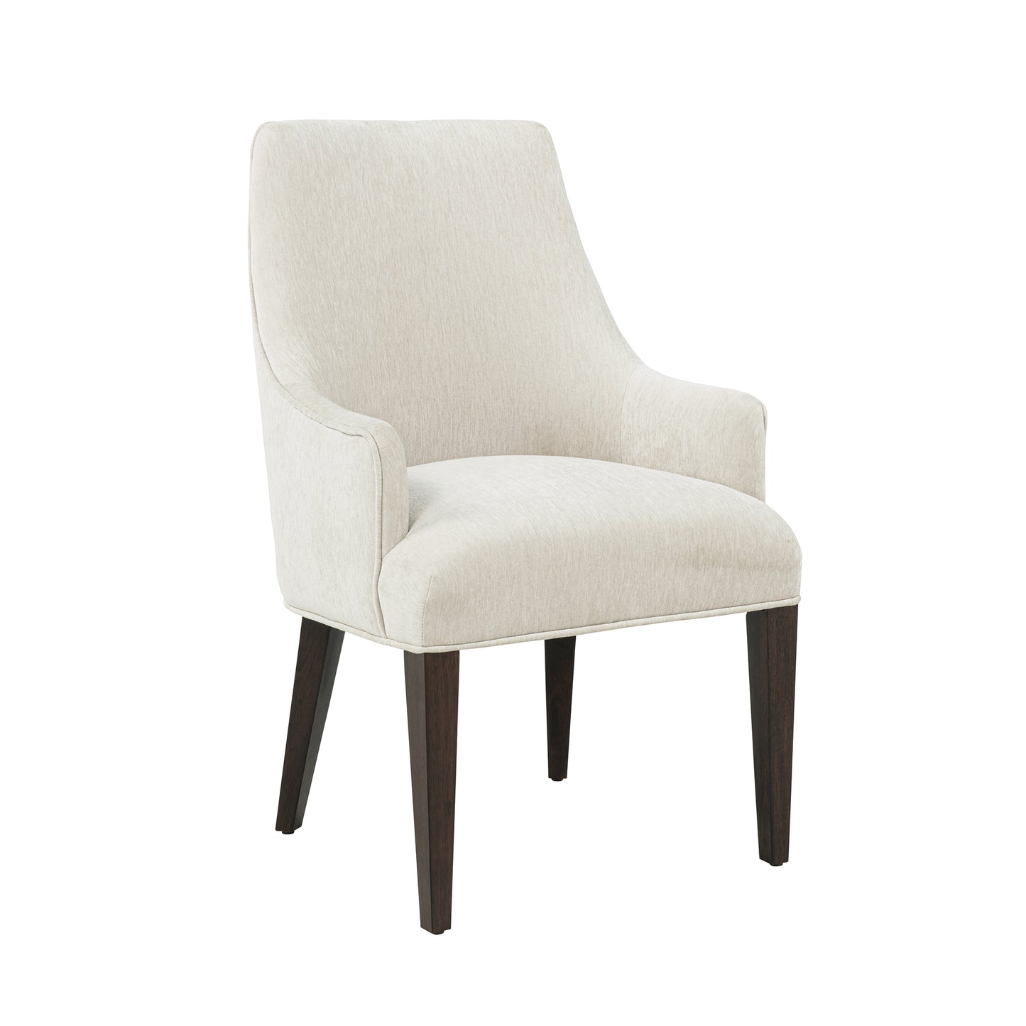 Beever Modern Wood Chenille Armchair in Cream DC103AR-CR
