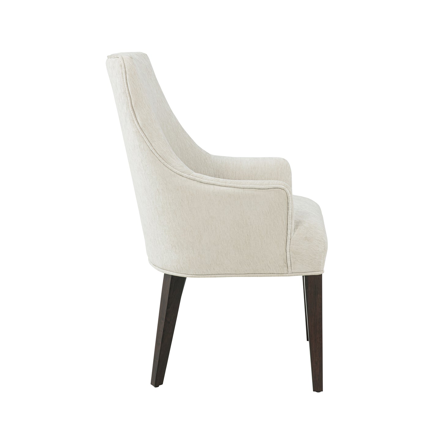 Beever Modern Wood Chenille Armchair in Cream DC103AR-CR