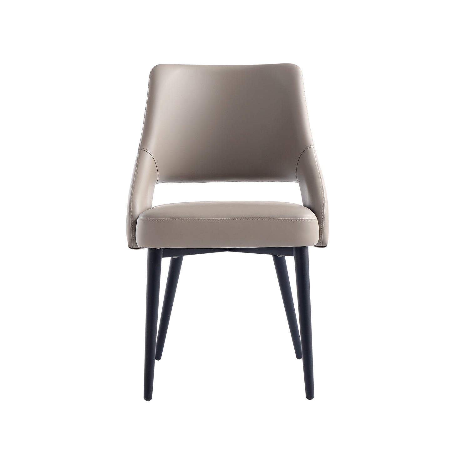 Tremont Modern Metal Vegan Leather Dining Chair in Taupe DC104-TP