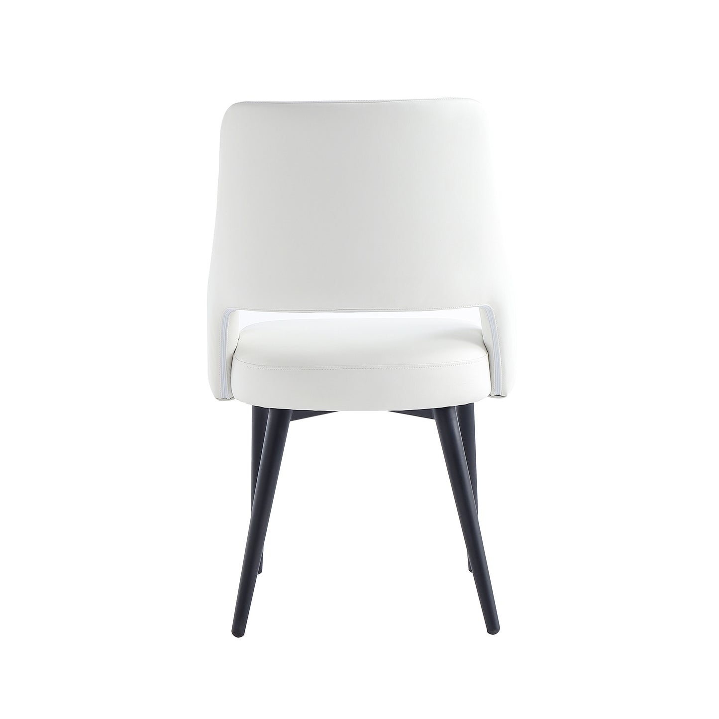 Tremont Modern Metal Vegan Leather Dining Chair in White DC104-WH