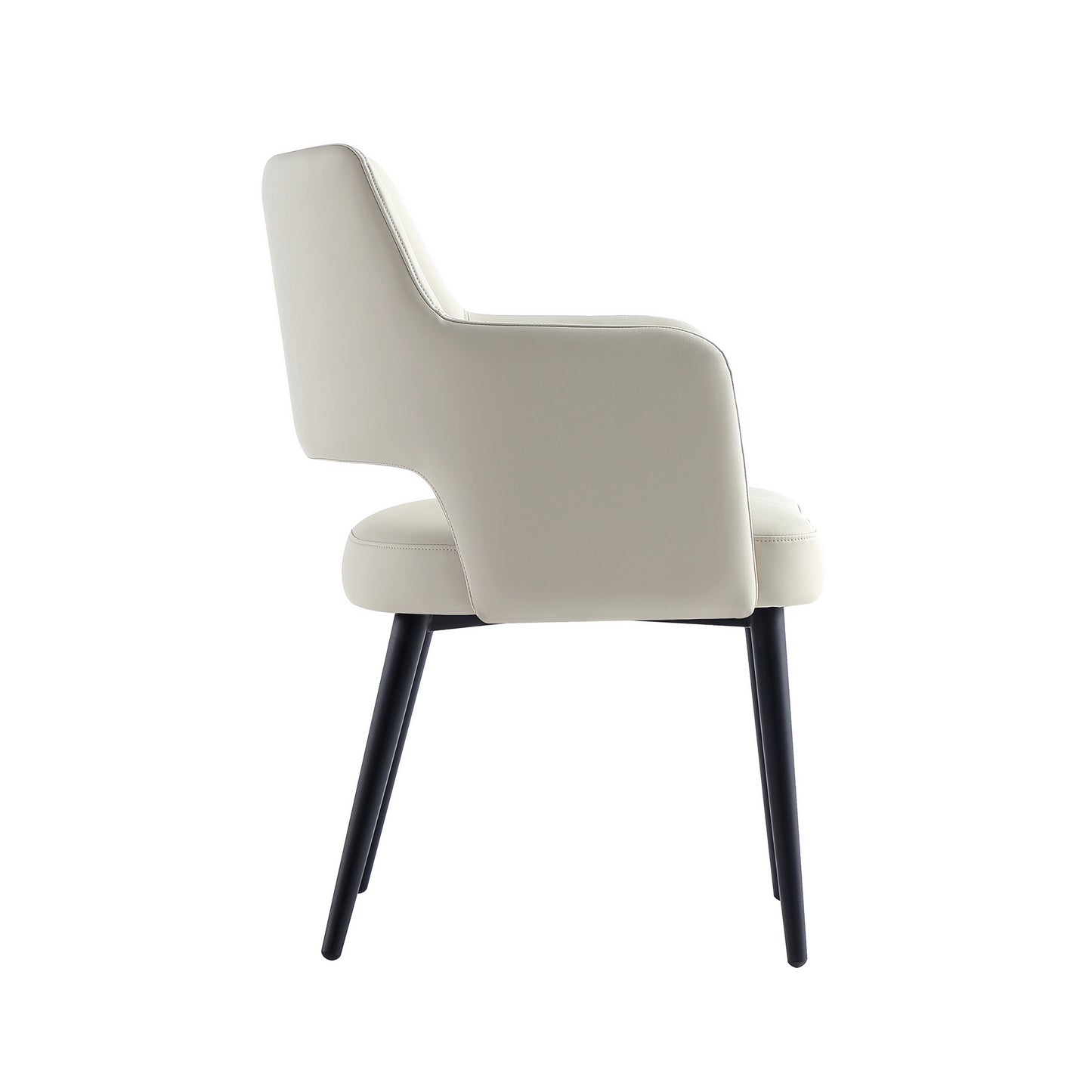 Tremont Modern Metal Vegan Leather Armchair in Stone Gray DC104AR-ST