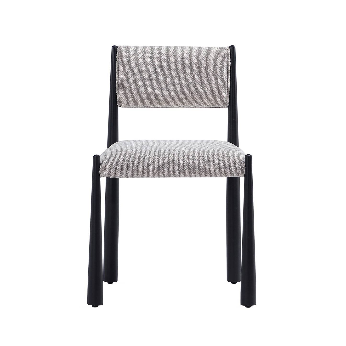 Lennor Mid-Century Modern Metal Boucle Side Chair in Champagne - Set of 2 DC1502-1