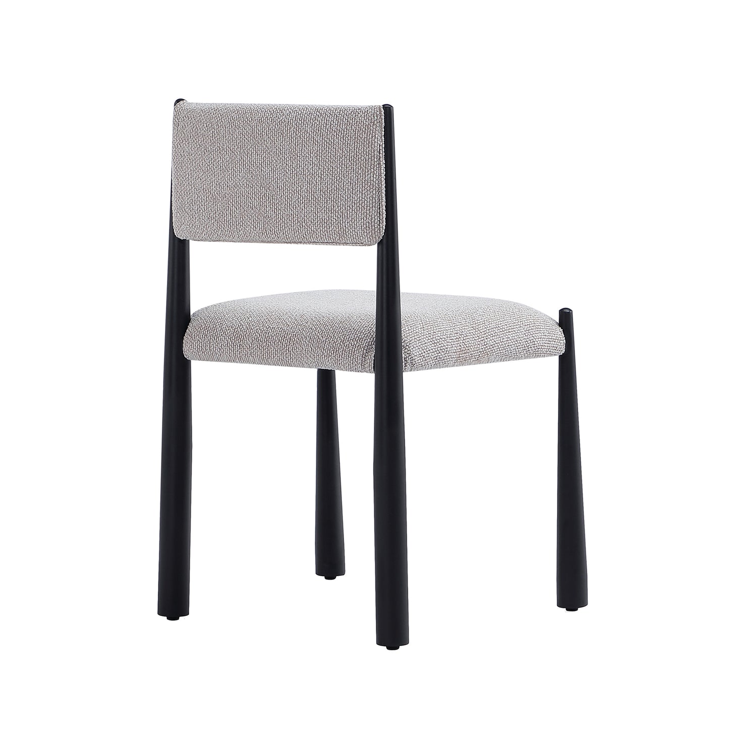 Lennor Mid-Century Modern Metal Boucle Side Chair in Champagne - Set of 2 DC1502-1