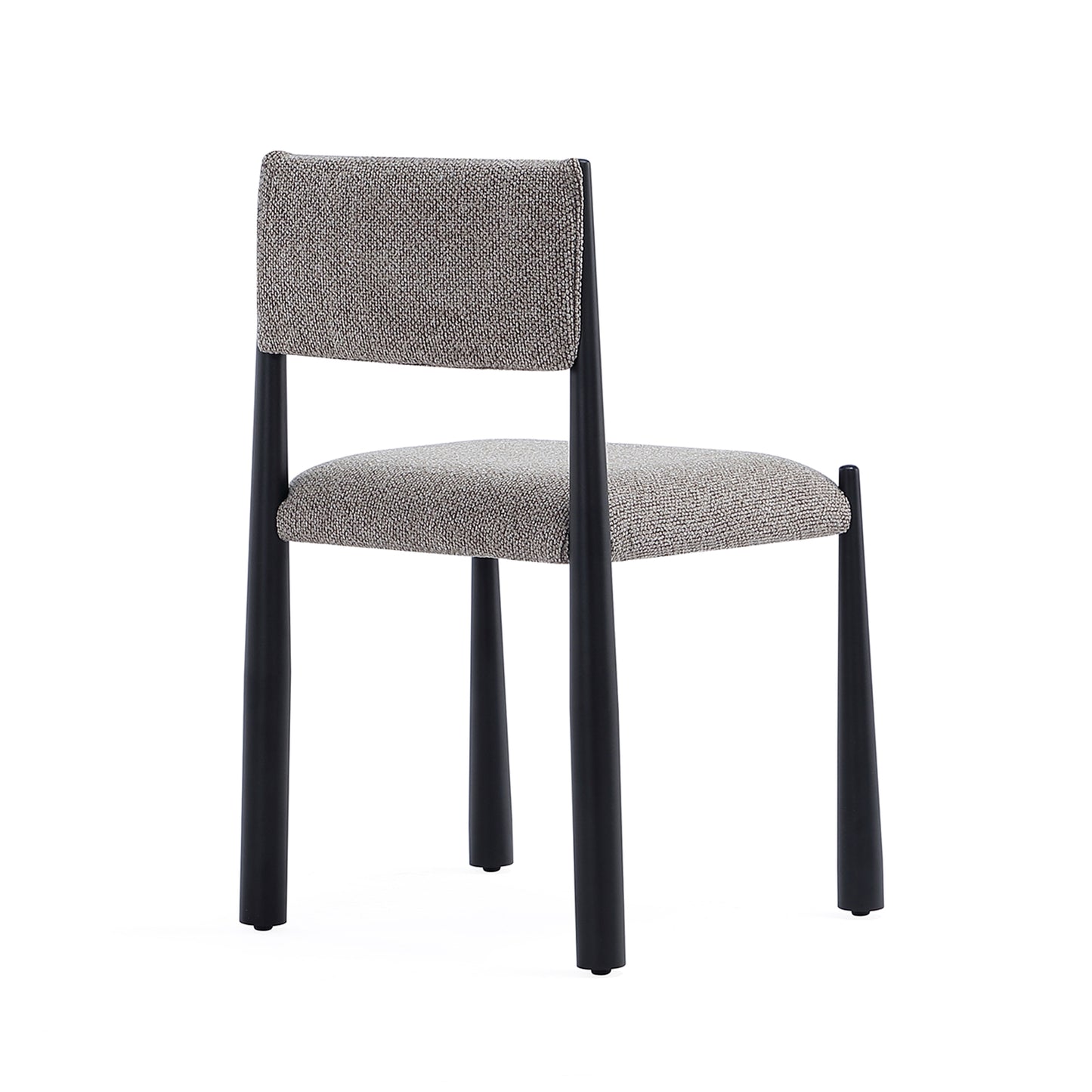 Lennor Mid-Century Modern Metal Boucle Side Chair in Mushroom - Set of 2 DC1502-3
