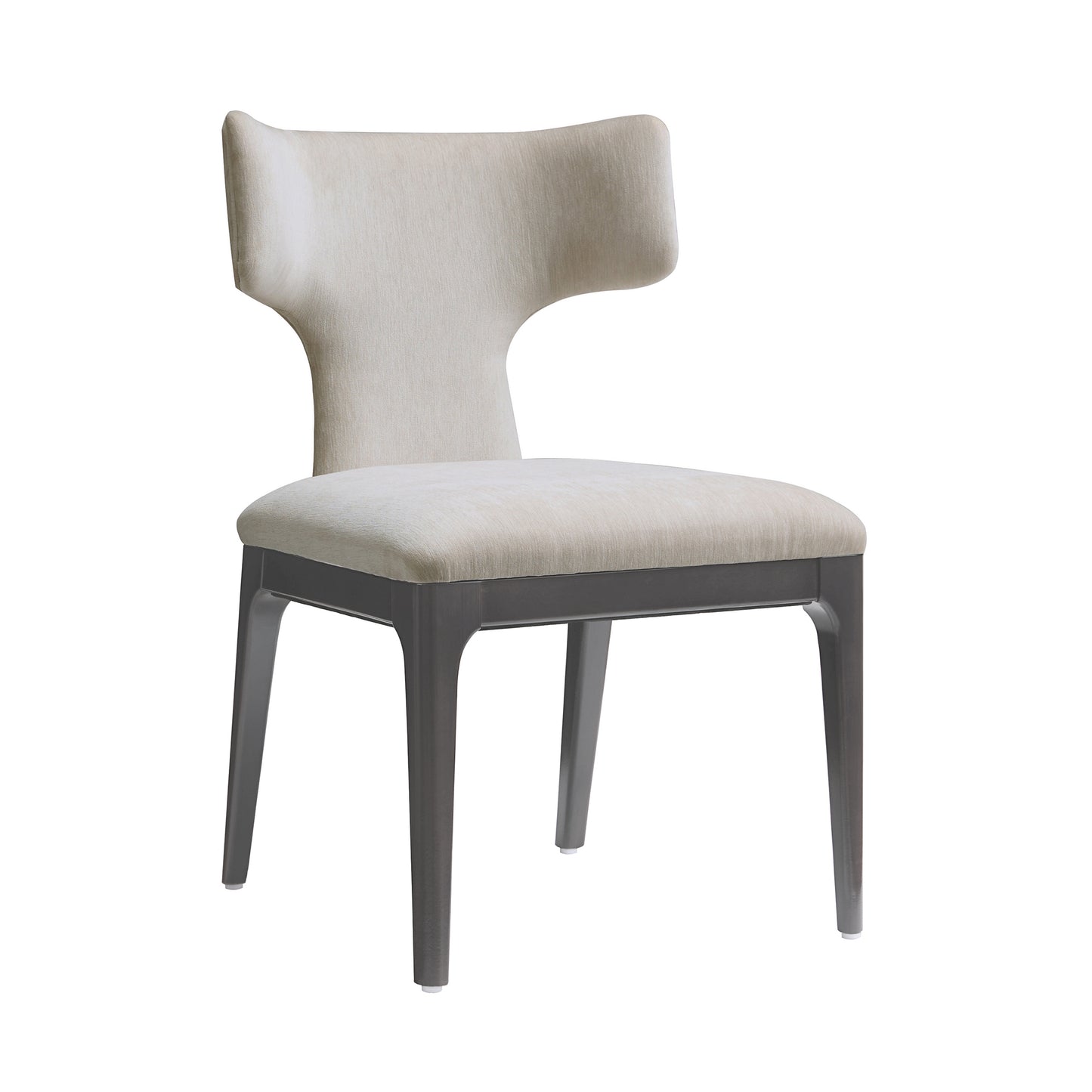 Eloria Mid-Century Modern Wood Chenille Side Chair in Taupe - Set of 2 DC1622-2