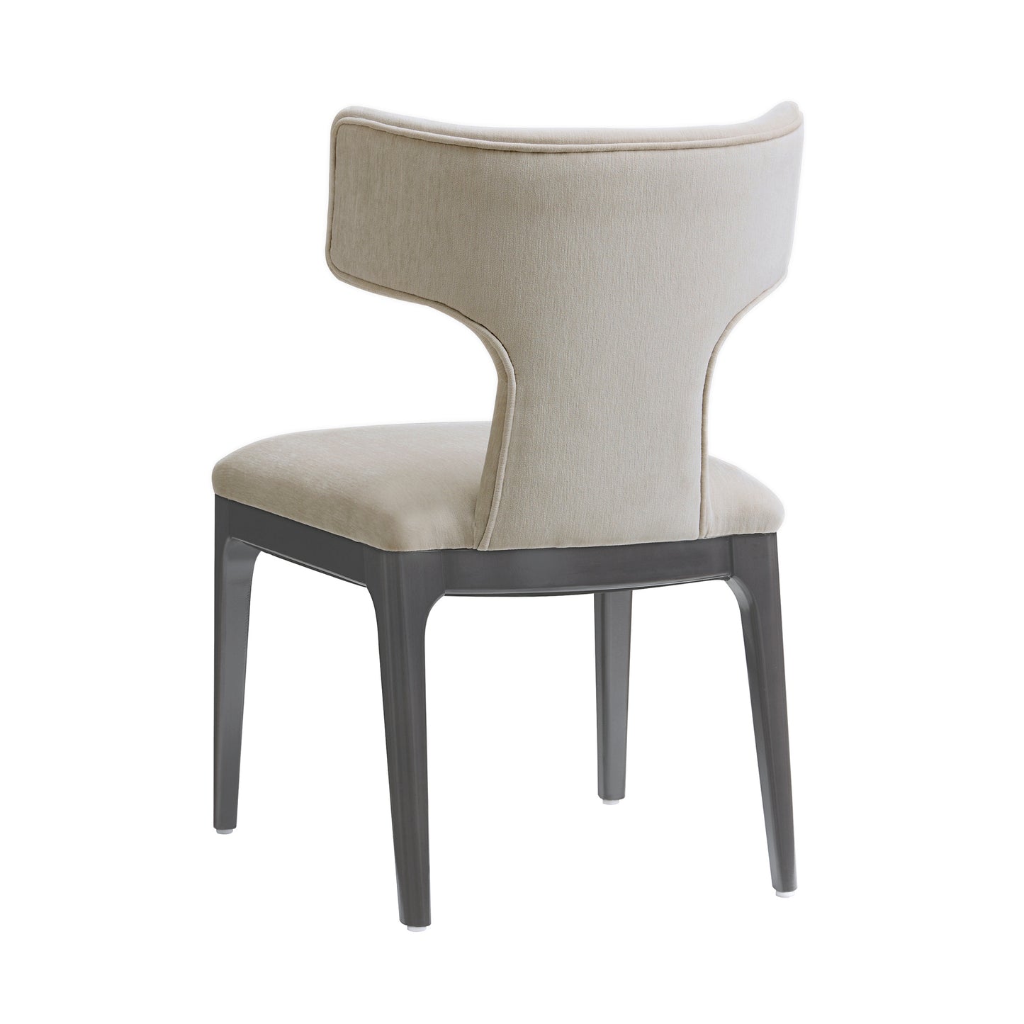 Eloria Mid-Century Modern Wood Chenille Side Chair in Taupe - Set of 2 DC1622-2