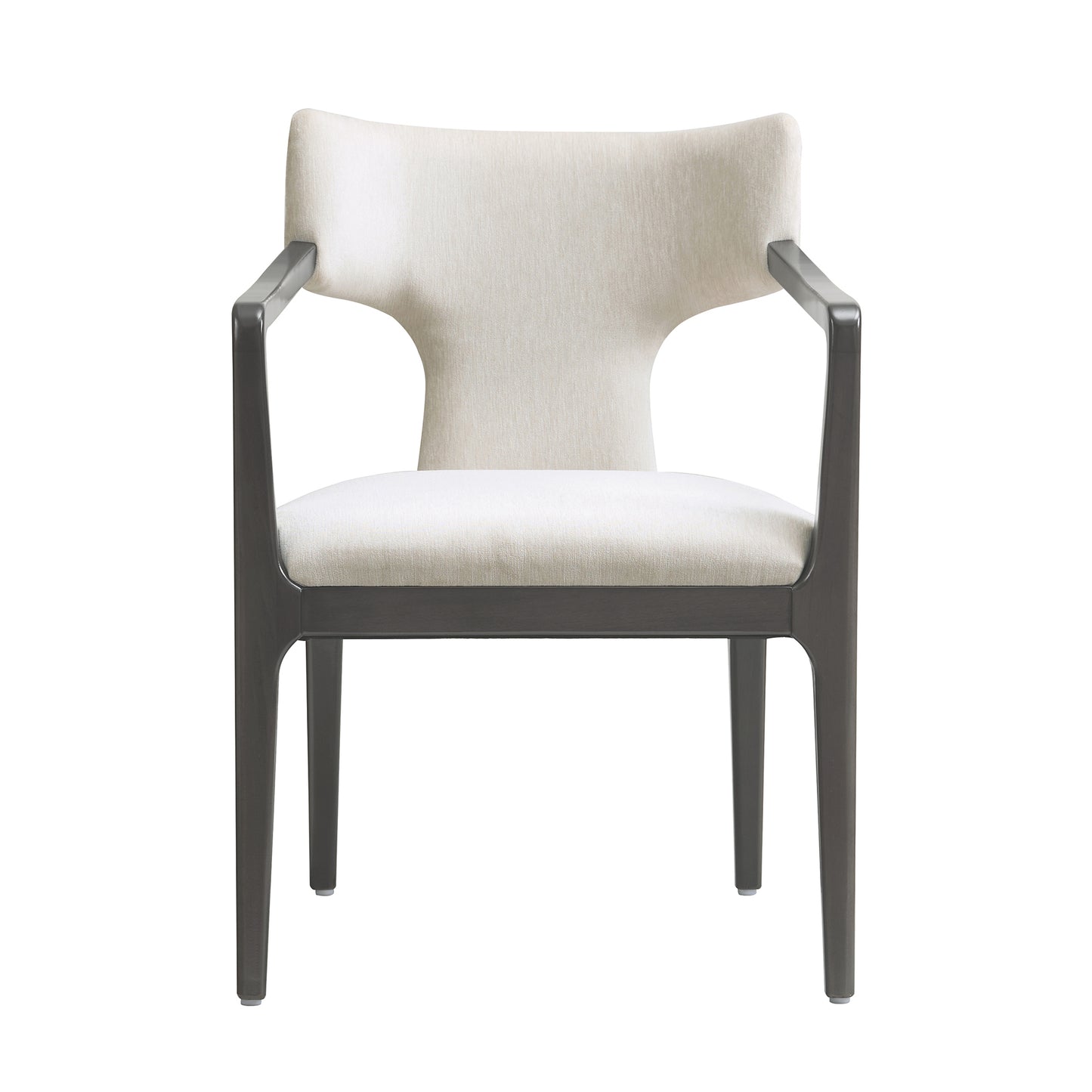Eloria Mid-Century Modern Wood Chenille Armchair in Cream DC1623-1