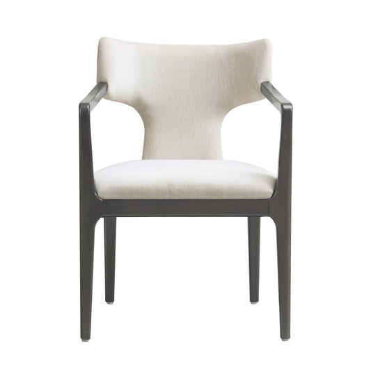 Eloria Mid-Century Modern Wood Chenille Armchair in Cream DC1623-1