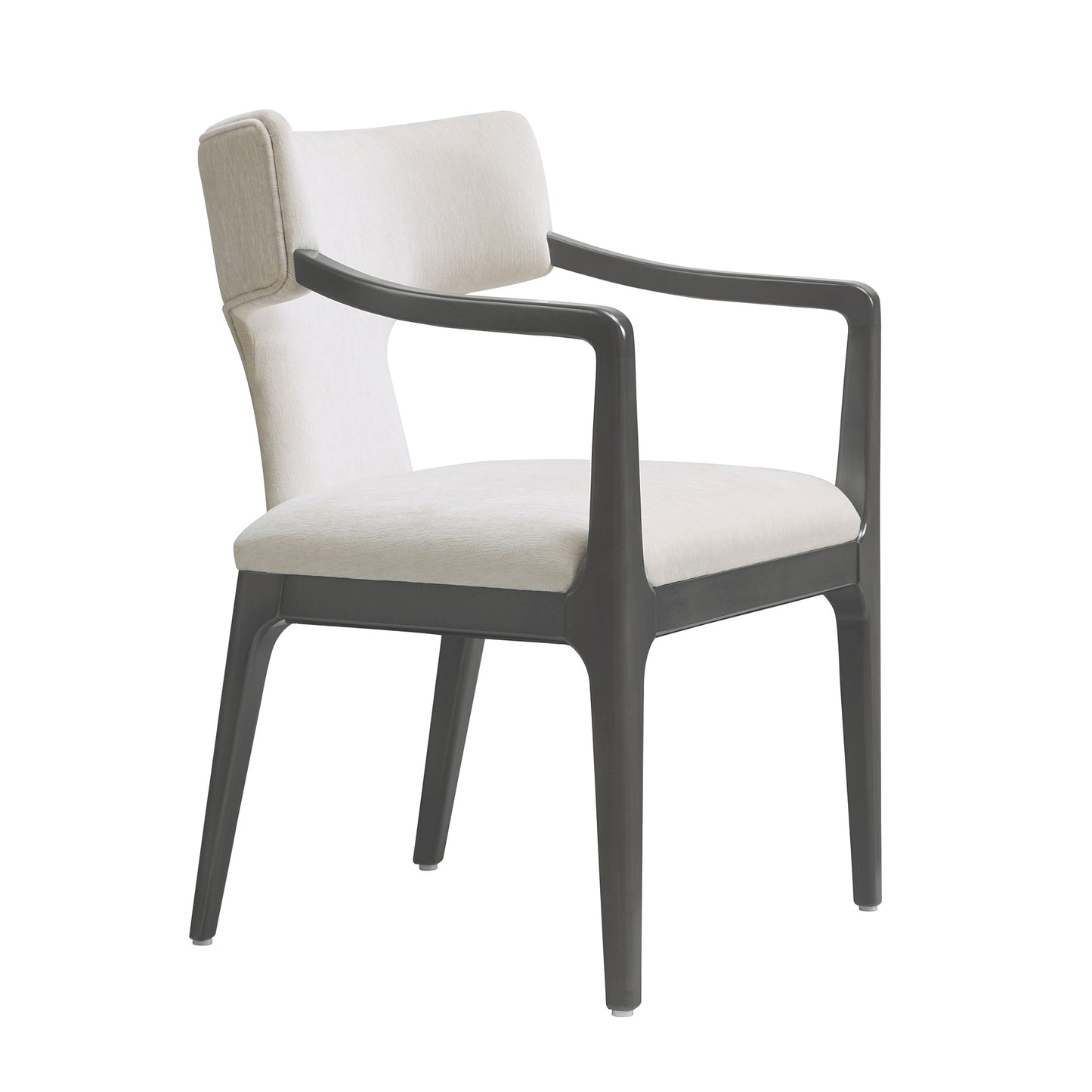 Eloria Mid-Century Modern Wood Chenille Armchair in Cream DC1623-1