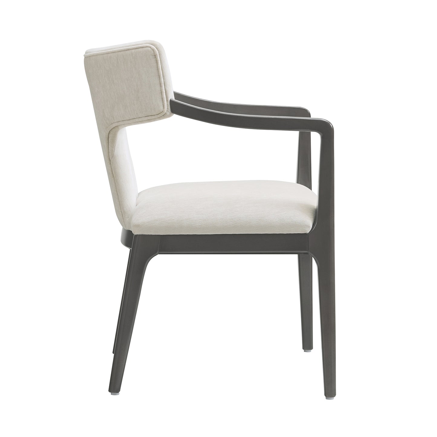 Eloria Mid-Century Modern Wood Chenille Armchair in Cream DC1623-1