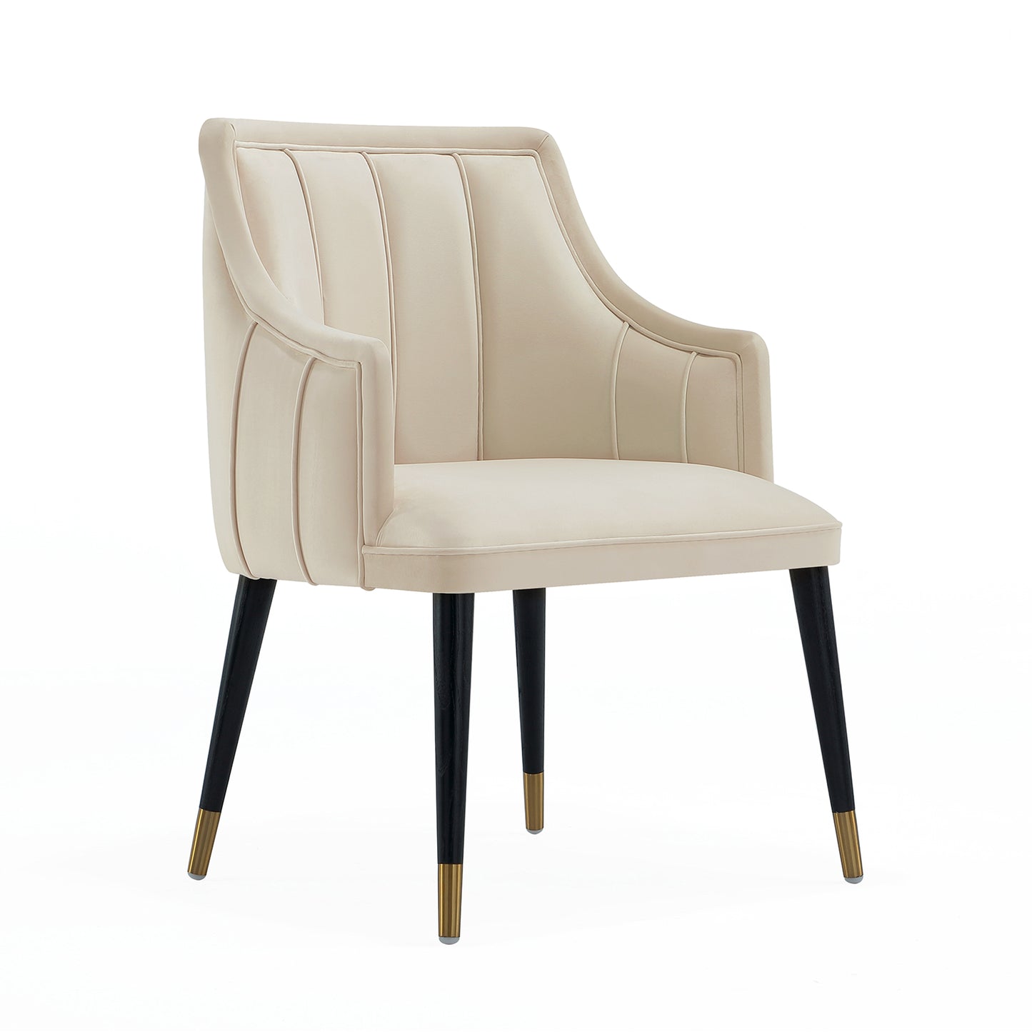 Eda Modern Wood  Armchair in Cream DC1677-1