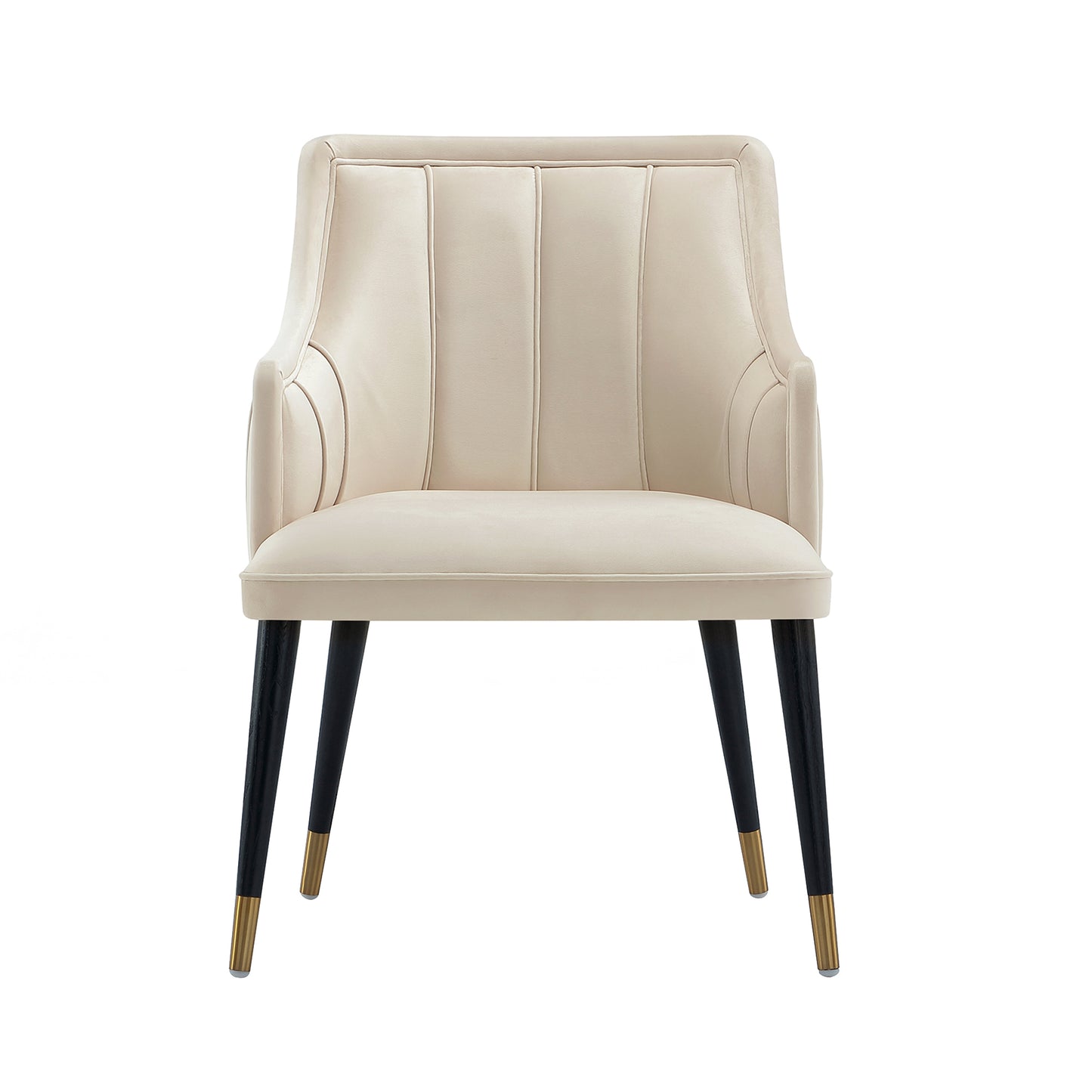 Eda Modern Wood  Armchair in Cream DC1677-1