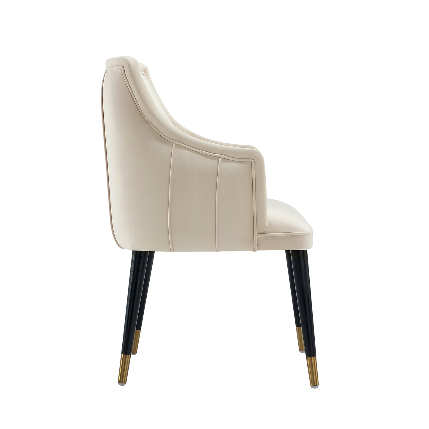 Eda Modern Wood  Armchair in Cream DC1677-1