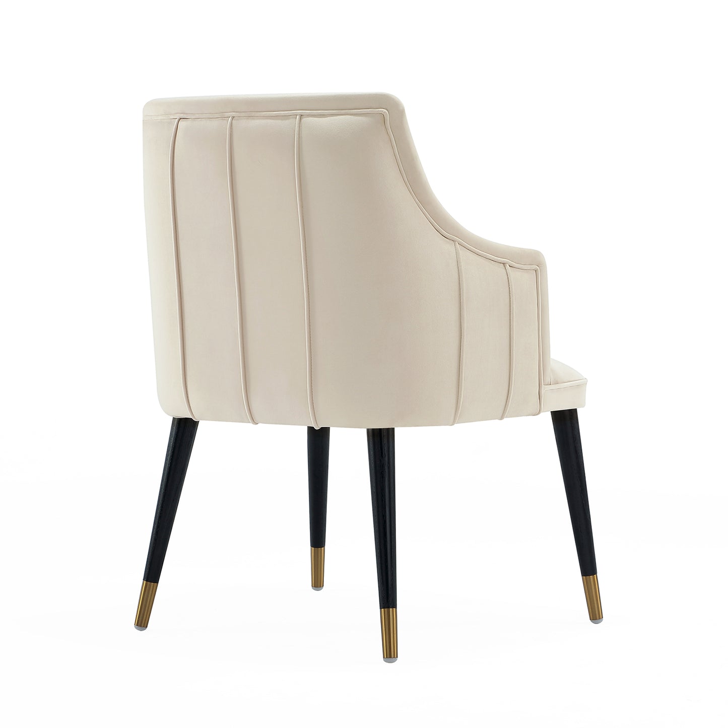 Eda Modern Wood  Armchair in Cream DC1677-1