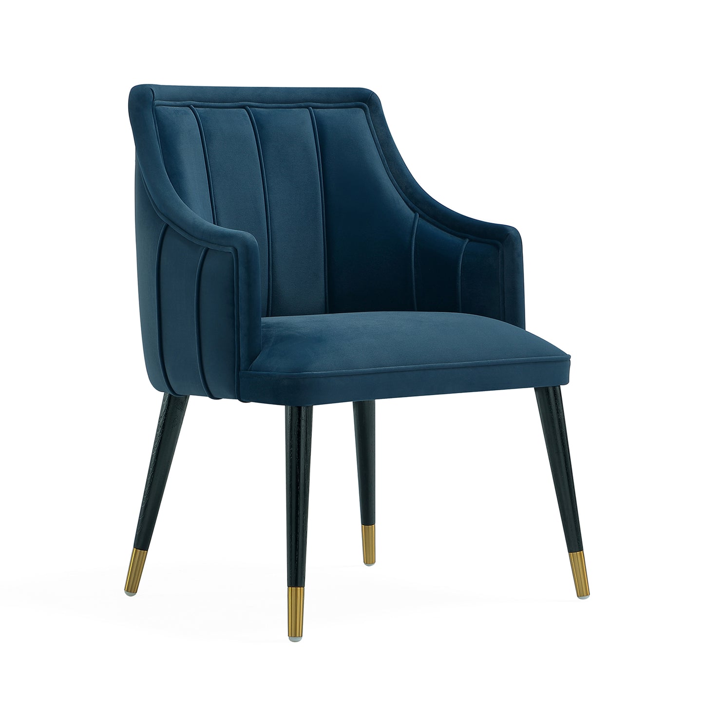 Eda Modern Wood Armchair in Midnight Blue DC1677-2