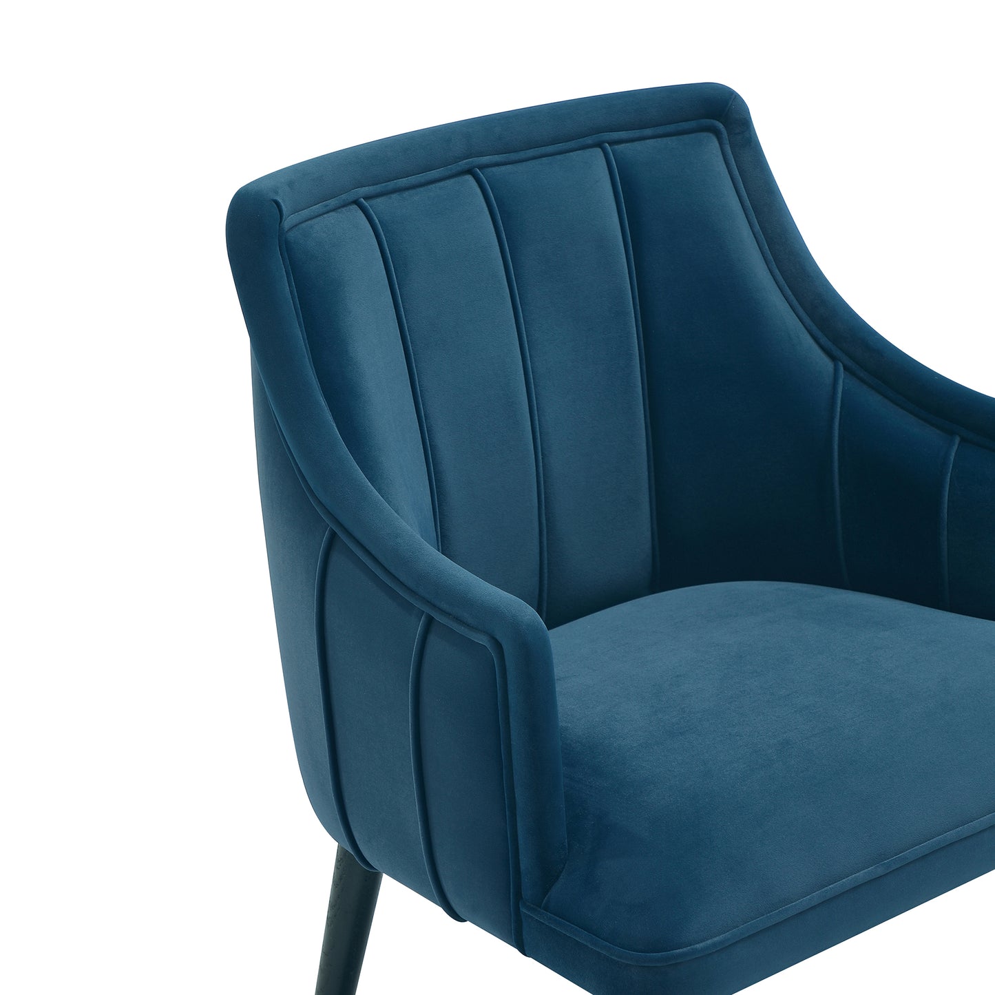 Eda Modern Wood Armchair in Midnight Blue DC1677-2