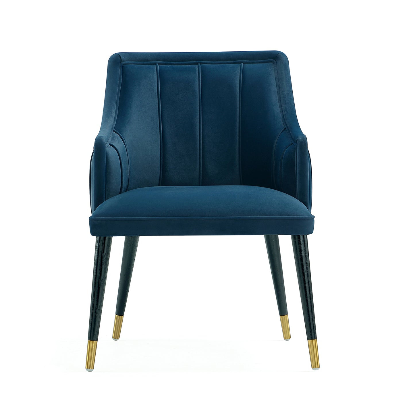Eda Modern Wood Armchair in Midnight Blue DC1677-2