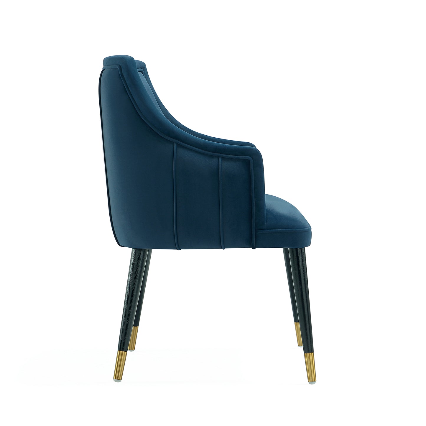 Eda Modern Wood Armchair in Midnight Blue DC1677-2