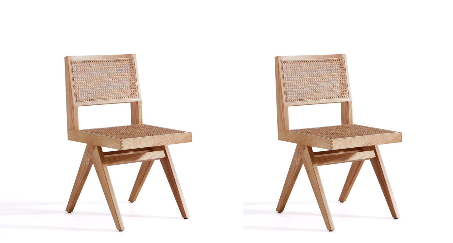 Hamlet Industry Chic Wood Dining Chair in Natural - Set of 2 DCCA03-NA