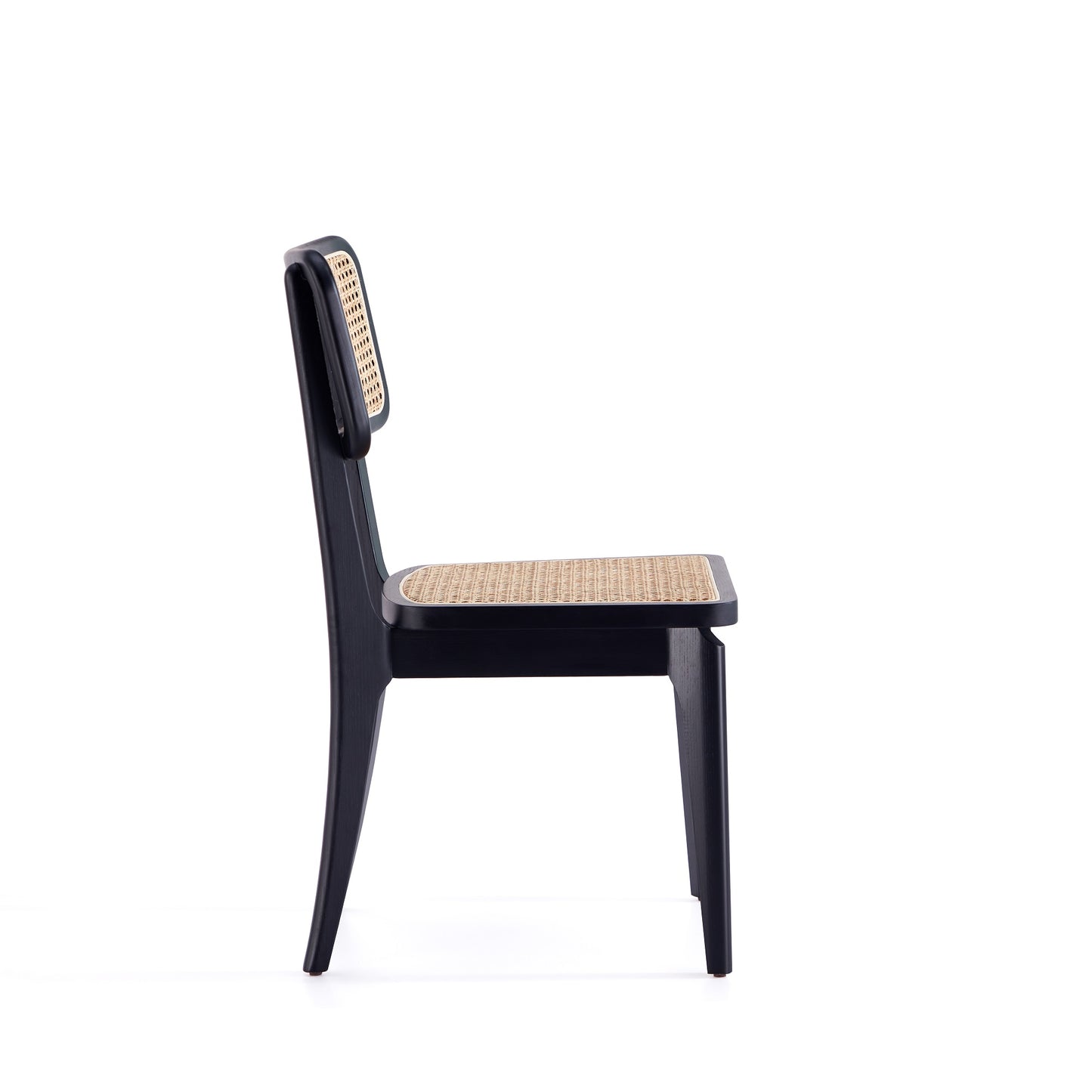 Giverny Industry Chic Wood Dining Chair in Black and Natural - Set of 2 DCCA04-BK