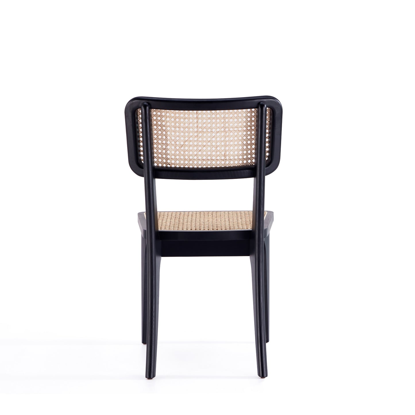 Giverny Industry Chic Wood Dining Chair in Black and Natural - Set of 2 DCCA04-BK