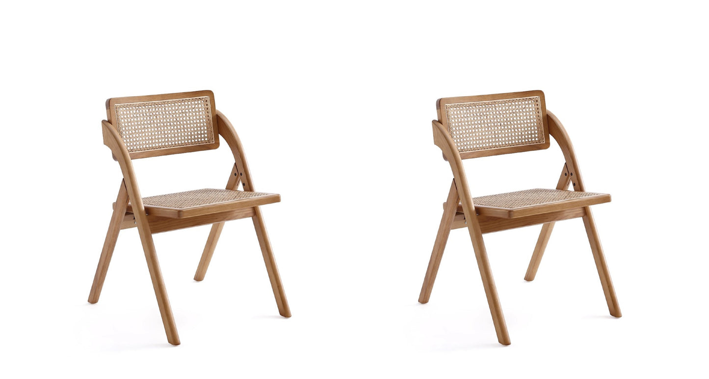 Lambinet Industry Chic Wood Folding Chair in Natural - Set of 2 DCCA07-NA