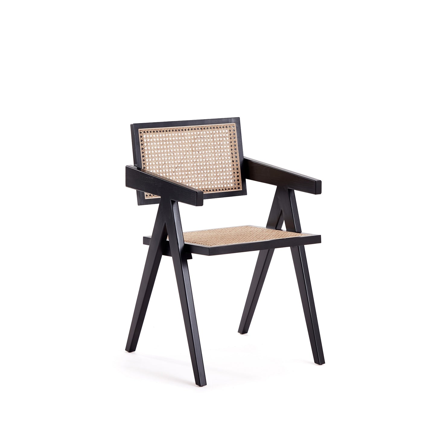 Hamlet Industry Chic Wood Armchair in Black and Natural DCCA09-BK