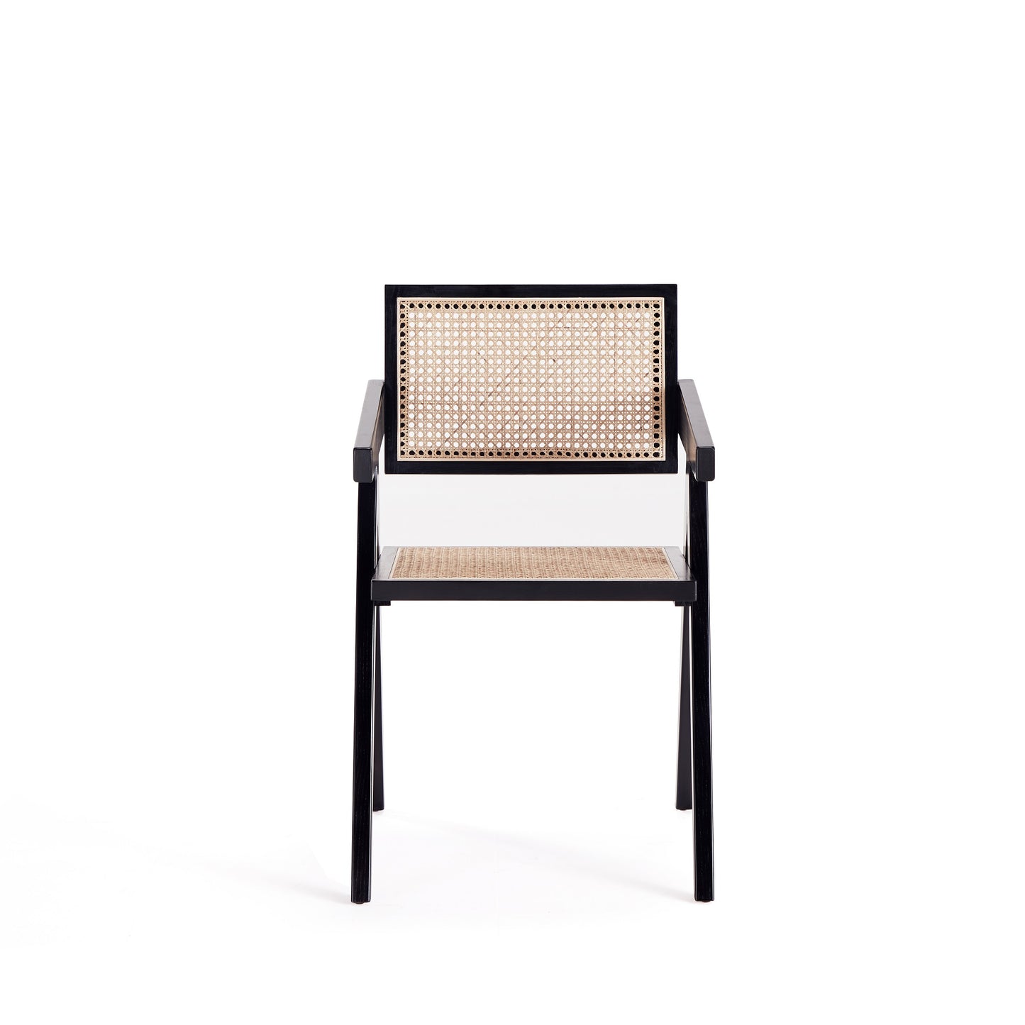 Hamlet Industry Chic Wood Armchair in Black and Natural DCCA09-BK
