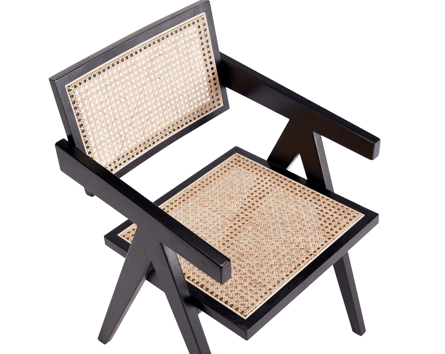 Hamlet Industry Chic Wood Armchair in Black and Natural DCCA09-BK