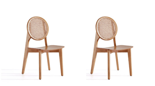 Versailles Industry Chic Wood Dining Chair in Natural - Set of 2 DCCA11-NA