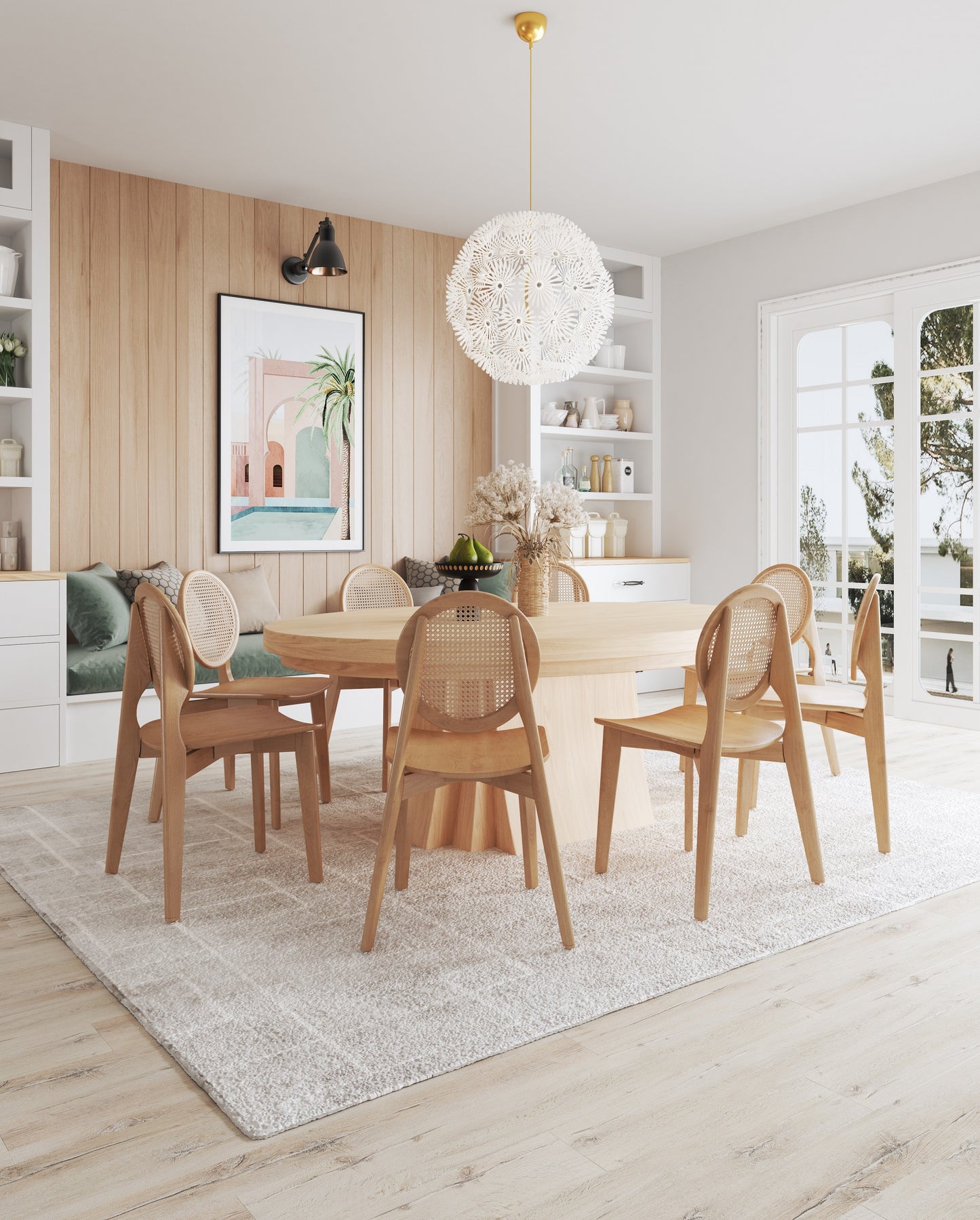 Versailles Industry Chic Wood Dining Chair in Natural - Set of 2 DCCA11-NA