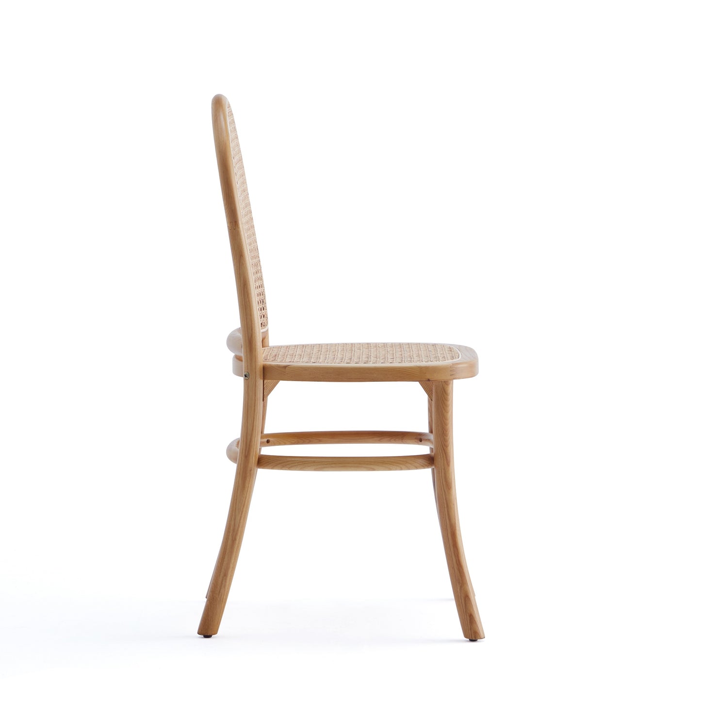 Manhattan Comfort Paragon Dining Chair 2.0 in Nature and Cane - Set of 2 DCCA12-NA