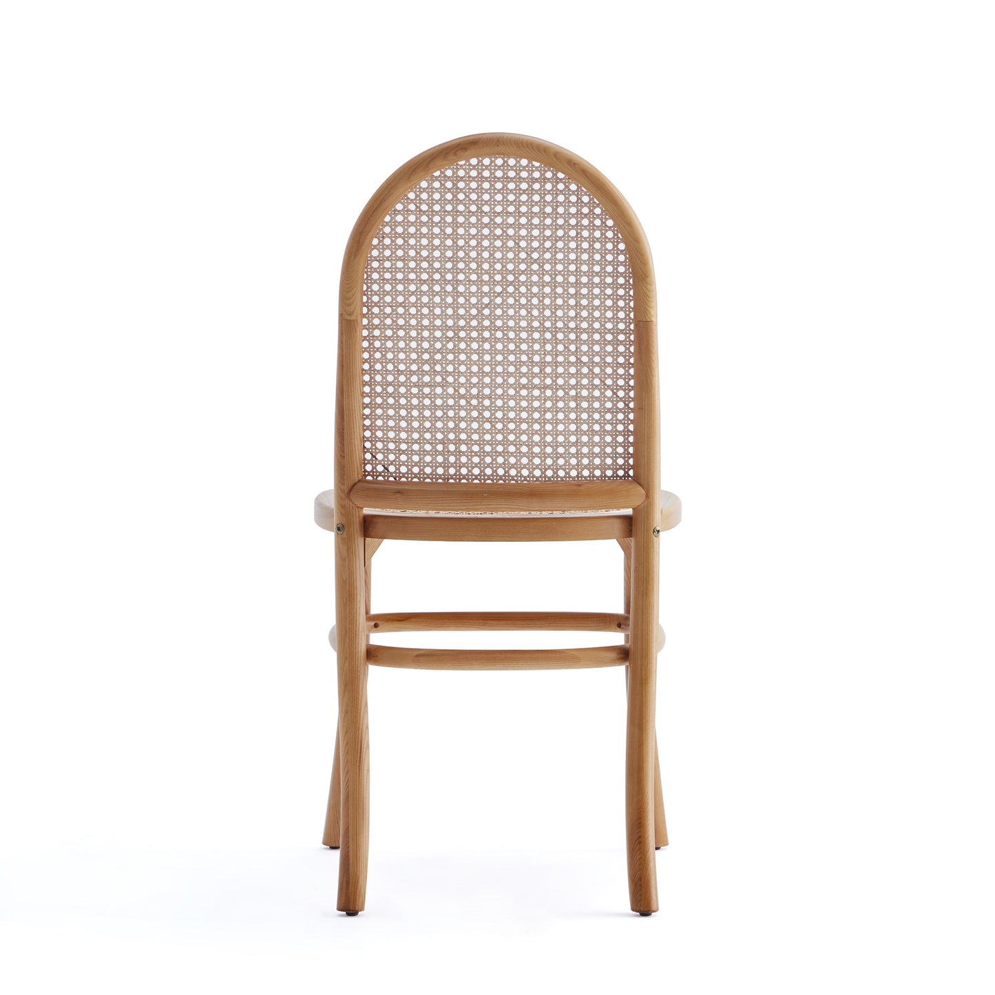 Manhattan Comfort Paragon Dining Chair 2.0 in Nature and Cane - Set of 2 DCCA12-NA