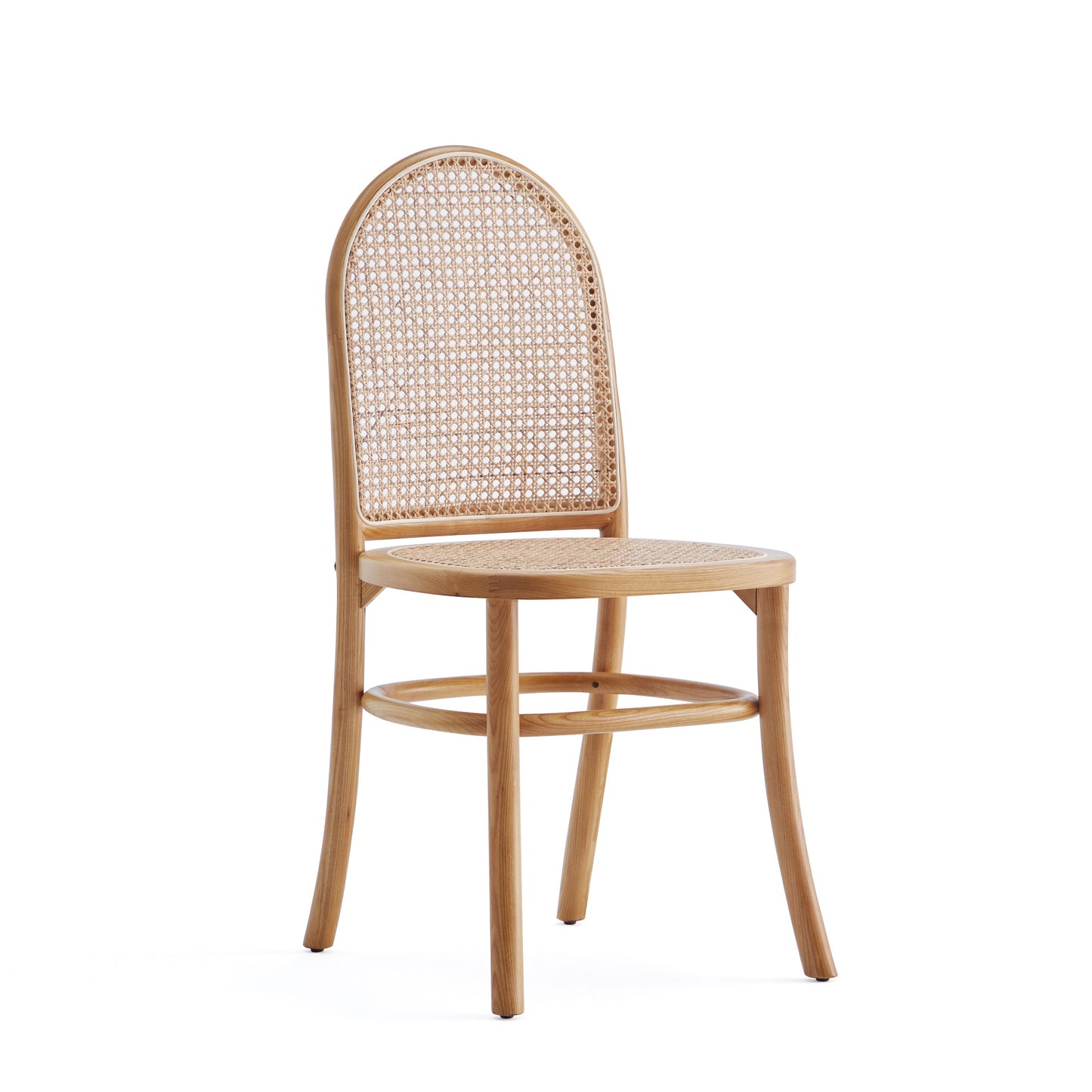 Manhattan Comfort Paragon Dining Chair 2.0 in Nature and Cane - Set of 2 DCCA12-NA