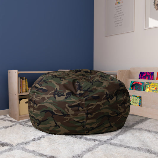 Duncan Oversized Camouflage Refillable Bean Bag Chair for All Ages Camouflage