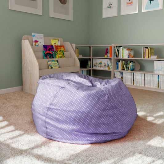 Duncan Oversized Lavender Dot Refillable Bean Bag Chair for All Ages Lavender Dot