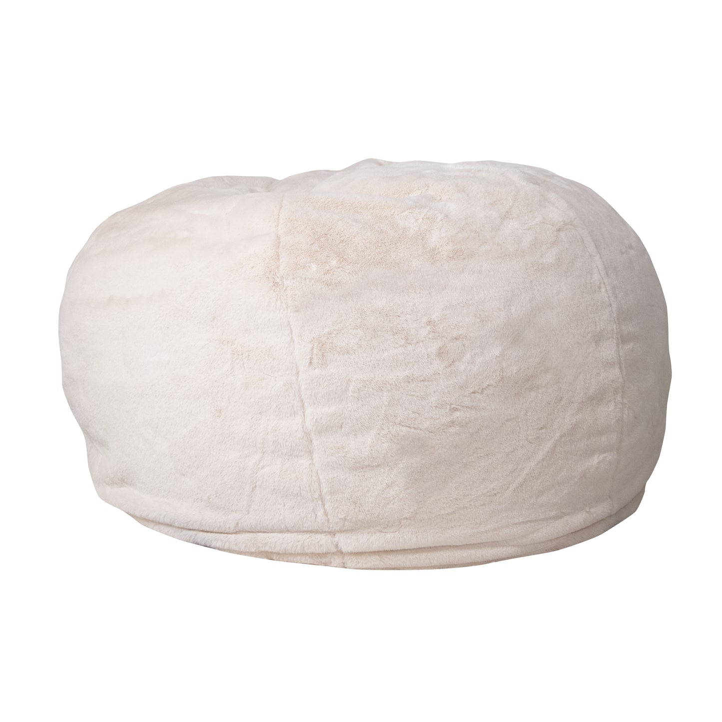 Duncan Oversized White Furry Refillable Bean Bag Chair for All Ages White Furry