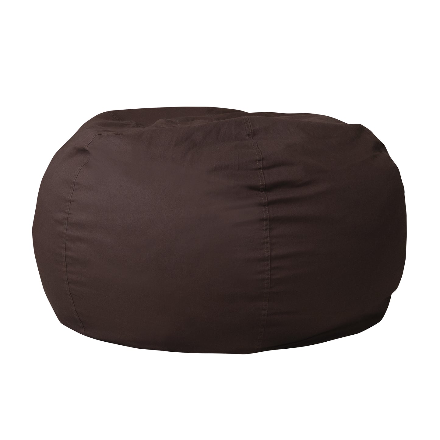 Duncan Oversized Solid Brown Refillable Bean Bag Chair for All Ages Brown