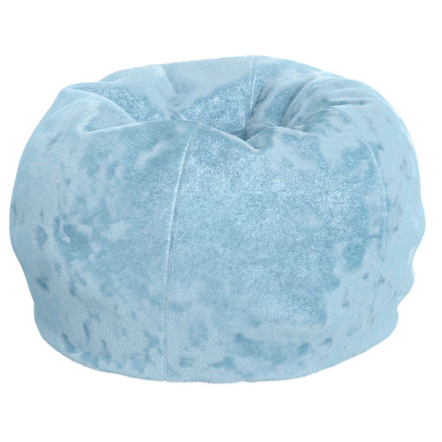 Dillon Small Teal Furry Refillable Bean Bag Chair for Kids and Teens Teal Furry