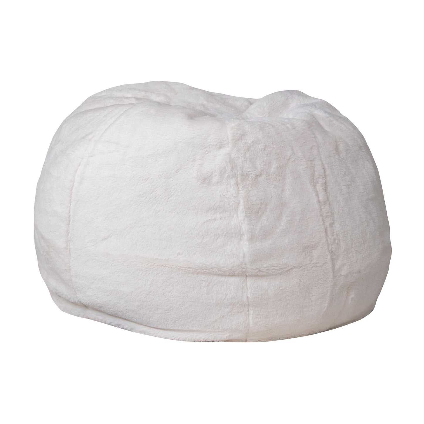 Dillon Small White Furry Refillable Bean Bag Chair for Kids and Teens White Furry